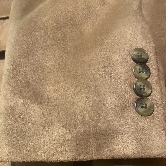 Vintage Men's DOCKERS Tan Sport Coat - Faux Suede Blazer Size 44R - Picture 8 of 8